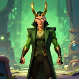 loki from marvel in borderlands style