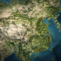 map of an ancient territory, highly detailed, 8 k, hdr, award - winning, octane render, trending on artstation, volumetric lighting
