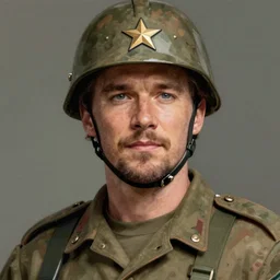 Christian Bale as a soldier, closeup character art by Donato Giancola, Craig Mullins, digital art, trending on artstation