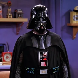 a film still of darth vader in tv show friends, season 3 ( 1 9 9 7 )
