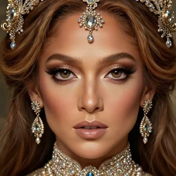 J-Lo as nobility, beautiful detailed eyes, cute, fantasy, intricate, elegant, highly detailed, digital painting, 4k, HDR, concept art, detailed jewelry, smooth, sharp focus, illustration, art by John William Godward