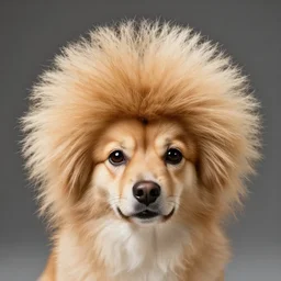 dog with the world's largest pompadour on its head
