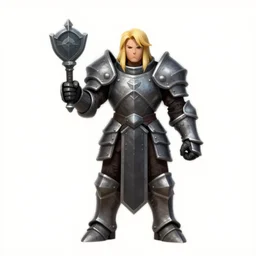 blonde paladin holding an amulet, heavy metal armor, gloomhaven, matte painting, bold shapes, hard edges, gloomy colors, by greg manchess, huang guangjian, gil elvgren, sachin teng, greg rutkowski, jesper ejsing, ilya kuvshinov