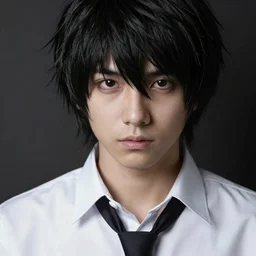 Light, death note character, very realistic portrait, perfect details
