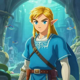 the legend of zelda majora's mask concept art beautiful majoras mask, water temple background interior, fish people floating around, art by charles liu, portrait shot, neutral face expression, fantasy style, soft lighting, vibrant color scheme, portrait, ultra detailed, volumetric lighting, octane render, commission art, 8 k wallpaper