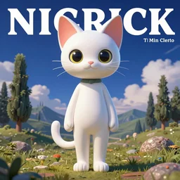 [Poster of a 3D anime catgirl in a stunning landscape by Giorgio de Chirico, Rene Magritte, George Tooker, Titian]