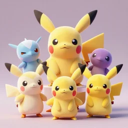 pokemon eagle cutie stuffed animal friends, unreal ungine 5, octane render, cinema 4 d, by deema egorov