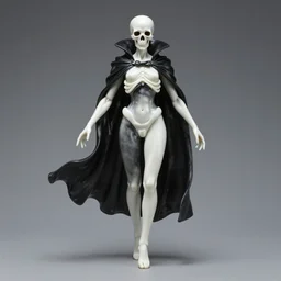 death sculptor, black paint on white porcelain, leather cloak, god like, levitating, style of alex stoddard, 8 k