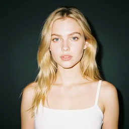 realistic photoshooting for a new ssense lookbook, color film photography, photo of a beautiful blonde woman, photo in style of tyler mitchell, 3 5 mm,