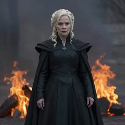 cersei lannister emerging from geen wildfire