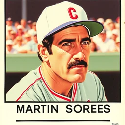 a baseball card of martin scorsese