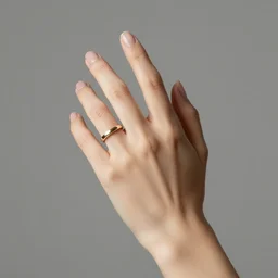 a beautiful hand wearing a ring, hand model, studio portrait, studio lighting, photography, 4 k