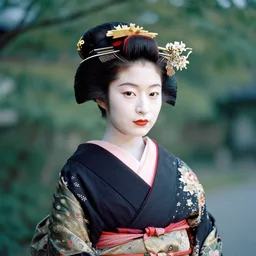 Portrait Photograph of a Japanese Geisha CineStill X-Pro 800 Tungsten