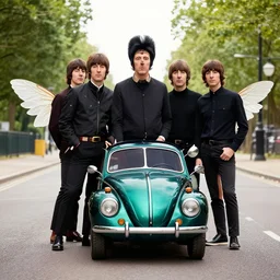 the beatles band look like beetle insects with wings