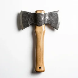 ivory hatchet, high detail macro photography, isolated on a pure white background, centered, entire object in frame, sharp focus, soft studio lighting