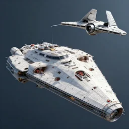 a spaceship cruiser battleship inspired by sulaco, star destroyer, ilm
