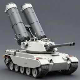a mech equipped with a patriot missile system and a 2 0 mm cannon