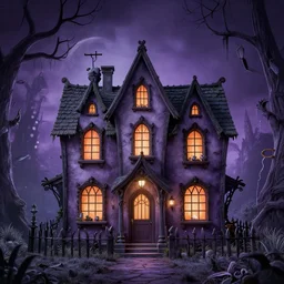 a house in the style of tim burton