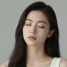 Laura, closed eyes