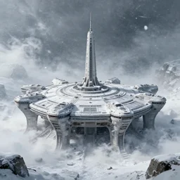 homeworld, foundation colony, snow storm, artstation, by paul chadeisson