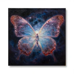 cosmic butterfly nebula, an expressive oil painting, by ( leonardo da vinci ) and greg rutkowski and rafal olbinski ross tran airbrush time magazine