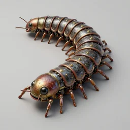 steampunk robot millipede, unreal engine realistic render, 8 k, micro detail, intricate, elegant, highly detailed, centered, digital painting, artstation, smooth, sharp focus, illustration, artgerm, tomasz alen kopera, peter mohrbacher, donato giancola, joseph christian leyendecker, wlop, boris vallejo