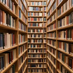 an infinite library in the realm of pure atemporal logic all books have already been written in the style of a magical digital art illustration