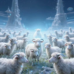 Dreams of electric sheep, hypnotic, dreamscape, vibing