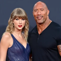 Taylor Swift as Dwayne the Rock Johnson