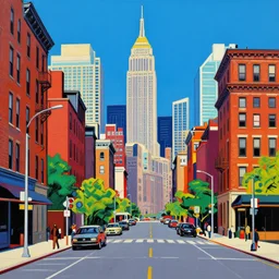 city of boston, painted by roy lichtenstein, digital painting, 4 k