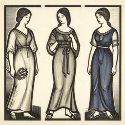 thumbnails of stylized woodcuts of women. italy 1 9 2 2
