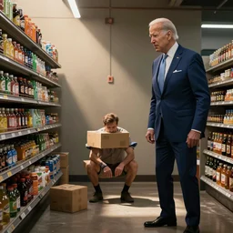 joe biden getting arrested from stealing from grocery