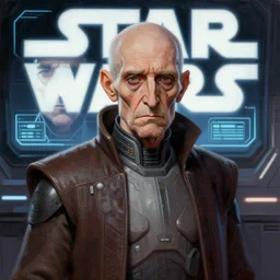 star wars comic book style portrait painting of an old thin man with a sad smart face, and futuristic clothing, standing in front of a computer simulation, intelligent face, sci - fi, intricate, elegant, highly detailed, digital painting, artstation, concept art, matte, sharp focus, illustration, art by artgerm and greg rutkowski and jim burns