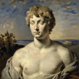 figure with scenery. painting by gustave moreau
