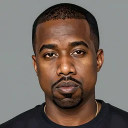 portrait of Kanye west, digital art, artstation