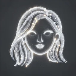 light particles forming a female face shape effect particle dynamics render art unreal engine - n 9