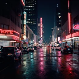 1 9 7 0 s chrome cityscape, mirrored finish, neon lights, dirty, ektachrome photograph, volumetric lighting, f 8 aperture, cinematic eastman 5 3 8 4 film
