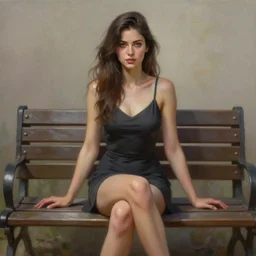 perfectly - centered - portrait of a beautiful lady sitting on the bench, intricate, highly detailed, digital painting, artstation, concept art, smooth, sharp focus, illustration, realism, oil painting, unreal engine 5, 8 k, art by artgerm and dave rapoza
