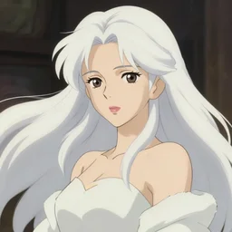 most beautiful girl, white hair, elegant, anime, fantasy, highly detailed, artstation, art by studio ghibli and kyoto animation
