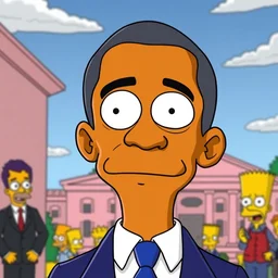 “ a portrait of obama in the simpsons ”