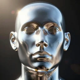 ray trace human face made of a perfect mirror, reflections, reflections, 3 d rendering, hdr, hdr, octane rendering, maya rendering, path tracing, occlusion, global illumination, sun flares, vsx, vsx, sgi, smooth shadows, insanely detailed, 8 k, high resolution, kinematics.