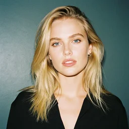 realistic photoshooting for a new etudes lookbook, color film photography, photo of a blonde woman, photo in style of tyler mitchell, 3 5 mm,