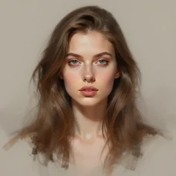 portrait of a perfect caucasian woman, symmetric, digital painted art by irakli nadar
