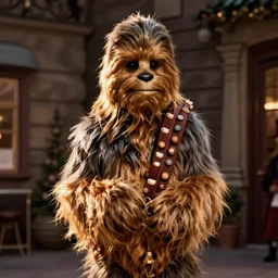 A still from the movie Miracle on 34th Street starring Chewbacca