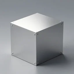 box modeul for contemporary sculpture, simple, silver steel, trending on behance, keyshot 1 1