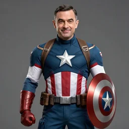 Mr Bean as Captain America