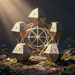 platonic solids, sacred geometry, pixel art