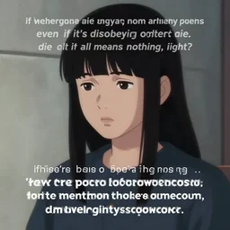 wait... if we're gonna die anyway, no matter how we die, even if it's disobeying orders, it all means nothing, right?