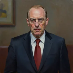 smarmy lawyer in the style of better call saul, palette knife oil painting