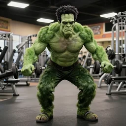 frankenstein monster working out at planet fitness